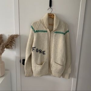 Cozy golf knit sweater